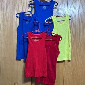 Faded Glory Red and Blue Tank Tops Casual Comfort